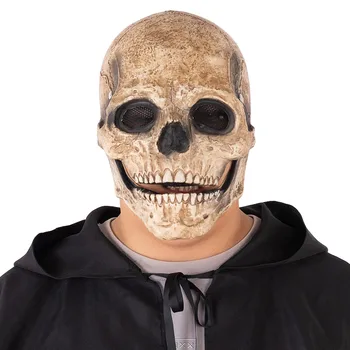 Cap de Craniu Masca cu Falca Mobilă, Halloween Masca Înfricoșătoare, Cap Realiste Mască de Latex Cască, Mască pentru Bărbați/Femei