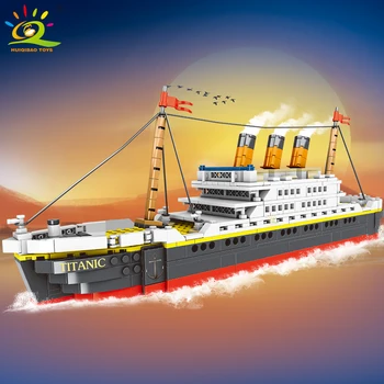 HUIQIBAO 586pcs Titanic Model de Navă de Croazieră Blocuri MOC Barca Cărămizi Colecție de BRICOLAJ Construcții Jucarii pentru Copii Cadouri