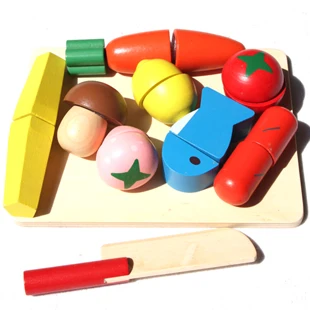 lemn pentru copii-bucătărie de jucărie jucării set de fructe din lemn jucarii educative cutie pachet