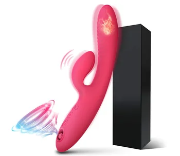 USB de Încărcare Masturbari Dispozitiv de sex Feminin Clitoridian Emoție Încălzire Dublu Vibrator pentru Cuplu Sex Produs jucarii sexuale