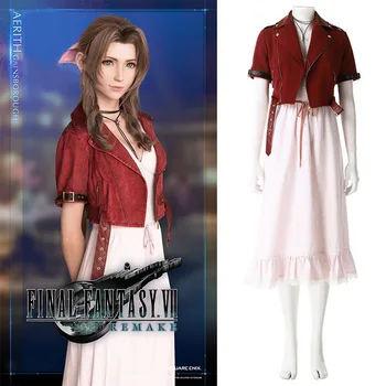 Ff7 Final Fantasy Vii Aerith Cosplay Costum De Desene Animate Joc De Haine Pentru Femei Haine De Carnaval De Halloween