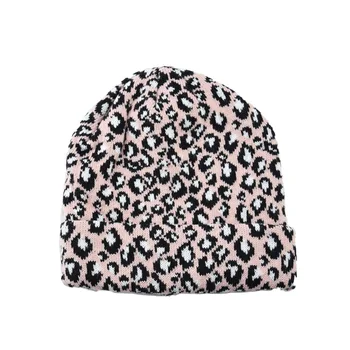 Europene Și Americane De Imprimare Leopard Pălărie Tricotate Pălărie Cald Ins Explozie Model Adult Lână Capac Simplu Capac De Acoperire Jacquard Pălărie