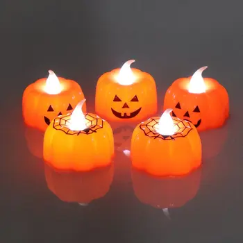 12pcs Dovleac Lumina Lumânărilor Petrecere de Halloween Consumabile Lumini LED Felinar Lampa Ornamente Recuzită Decoratiuni de Halloween pentru Casa